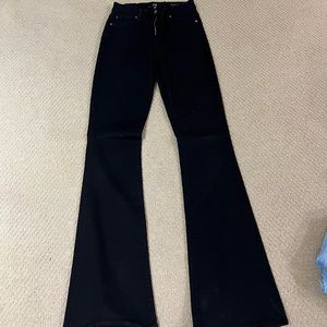7 For All Mankind Black Flared Jeans